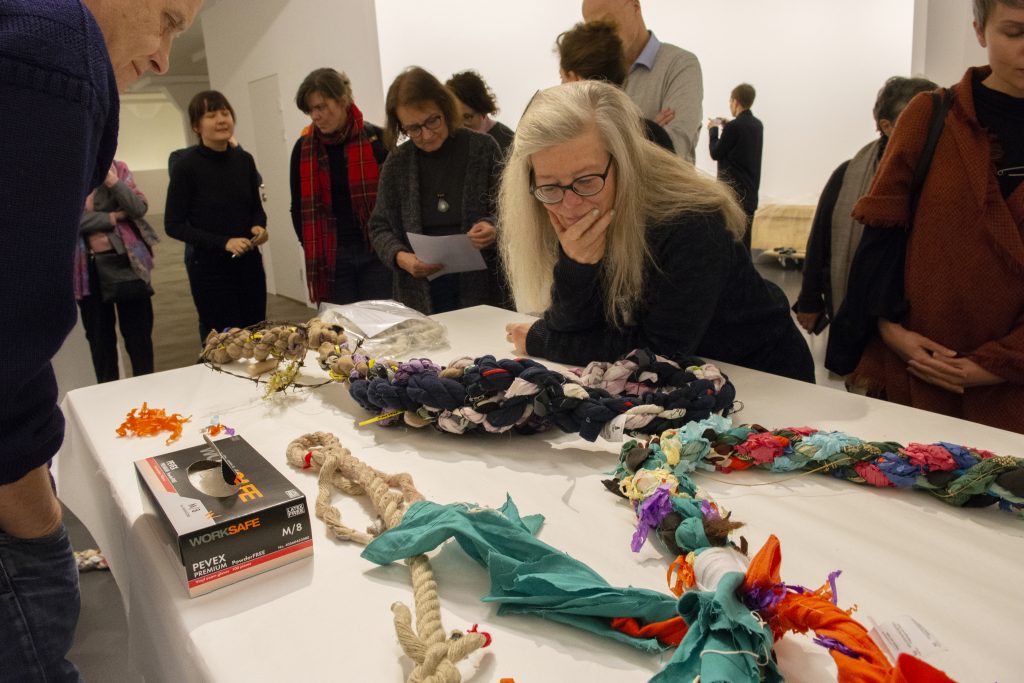 Researchers visiting Magasin III in connection to the Janine Antoni exhibition. Photo Therese Kellner.