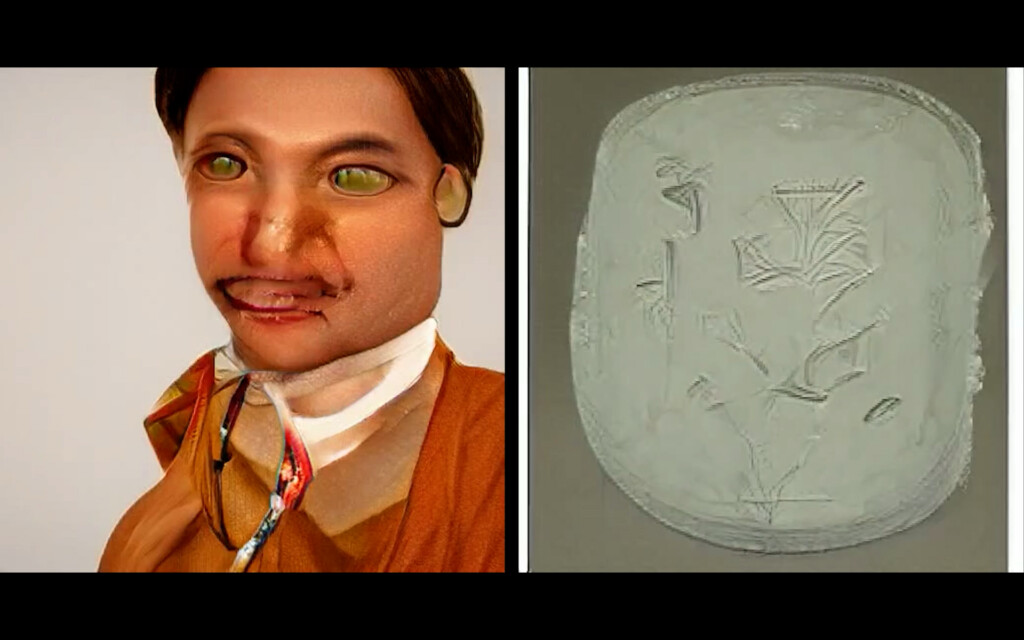 Nora Al-Badri, ’Babylonian Vision’, 2020, GAN-generated video, film still.