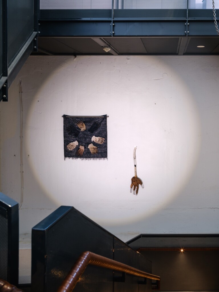 Linnéa Sjöberg, 'Deathbed Visions', 2017/2024. Olof Marsja, 'Hand I', 2017. Photo: Jean-Baptiste Béranger.