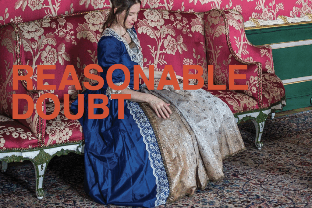 'Reasonable Doubt' (2016) stages scenes from the lives of philosopher René Descartes (1596-1650) and the Swedish Queen Kristina (1626-1689). 
